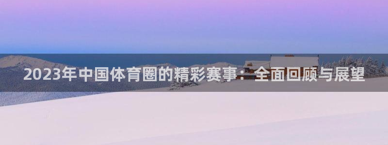 2023年中国体育圈的精彩赛事：全面回顾与展望